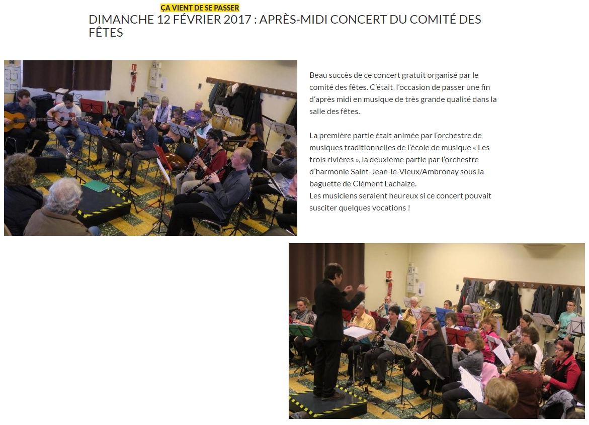 Article mairie concert Douvres 12 février 2017