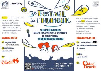 3eme festival d humour bibliotheque ambronay 18 janvier 2025 avec l ohsja