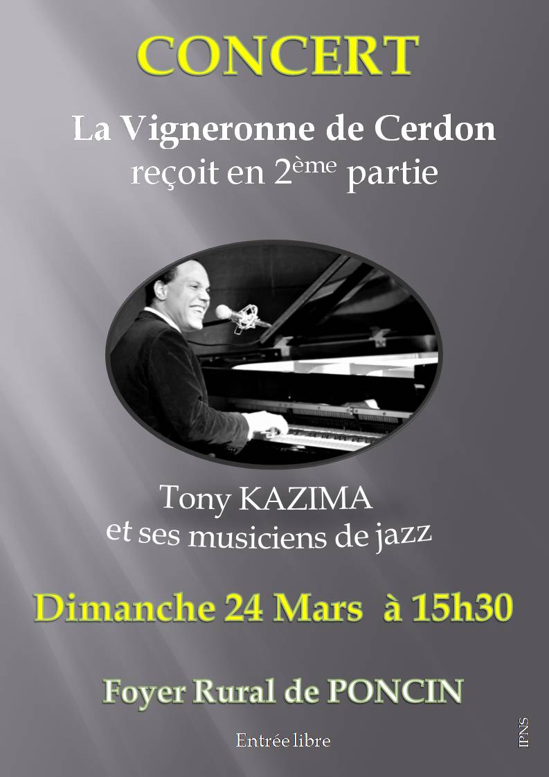 Affiche concert poncin du 24 mars 2019