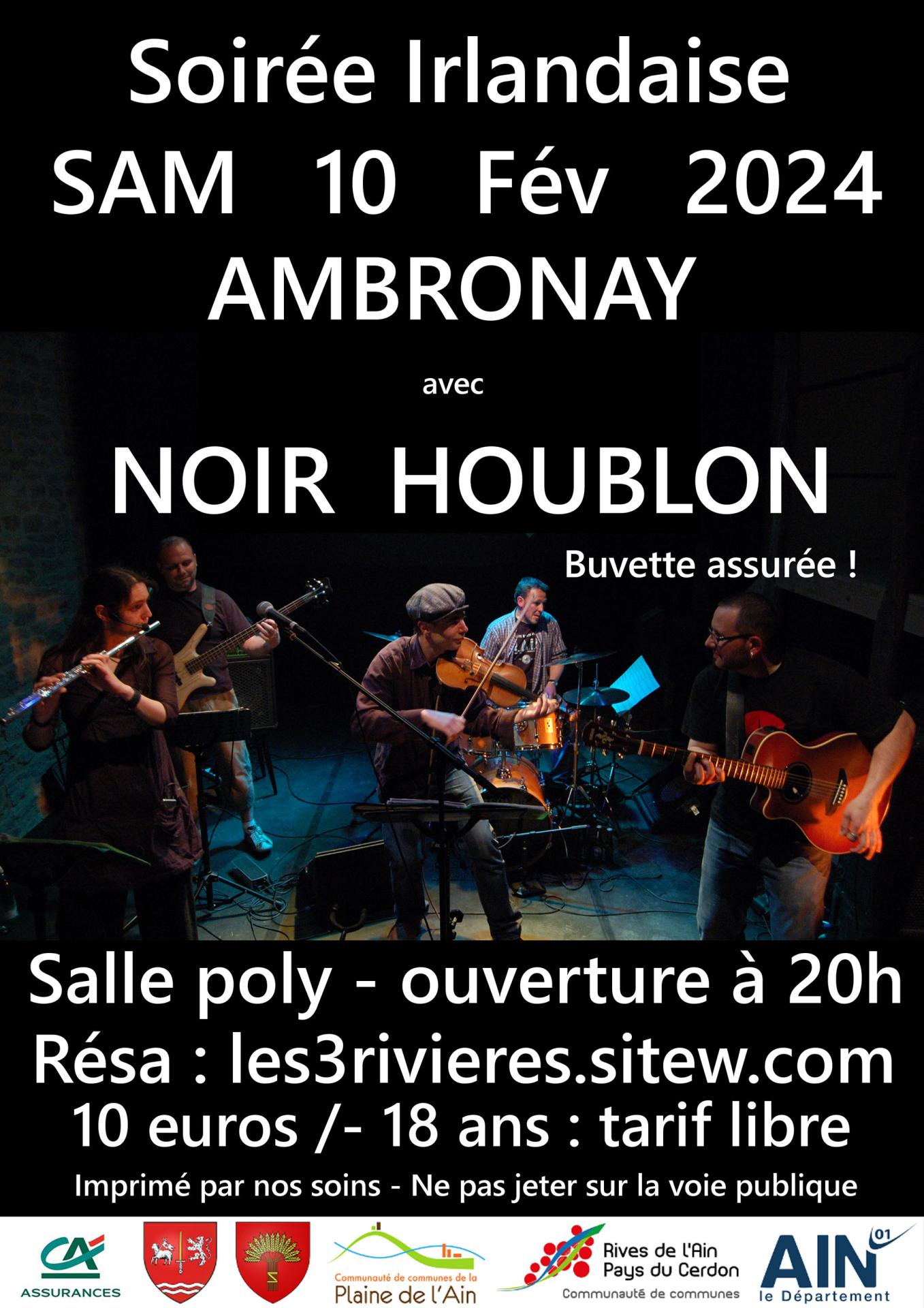 Affiche em3r concert noir houblon 10 fevrier 2024