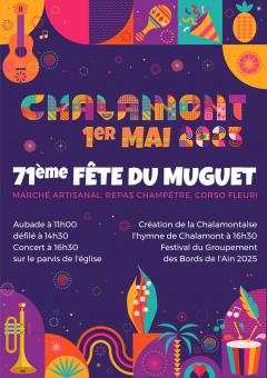 Affiche festival de musique des bords de l ain 1 mai 2025 chalamont ohsja