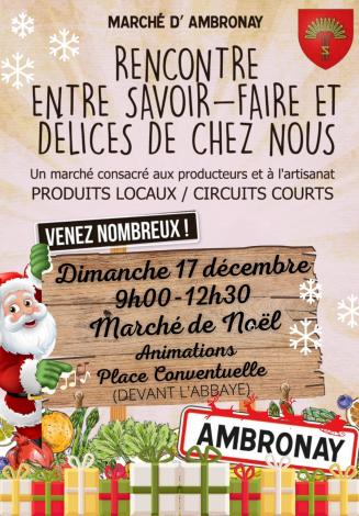 Affiche marche ambronay 17 decembre 2023 