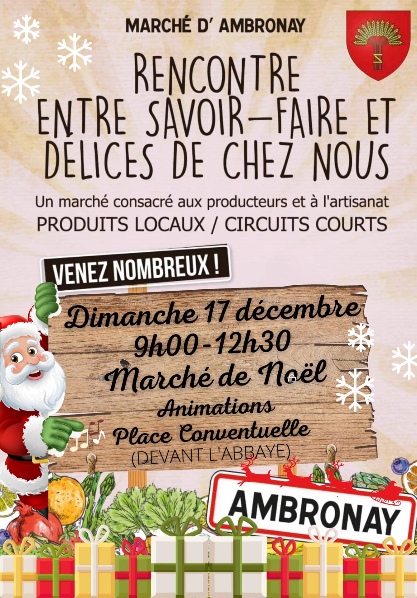 Affiche marche ambronay 17 decembre 2023