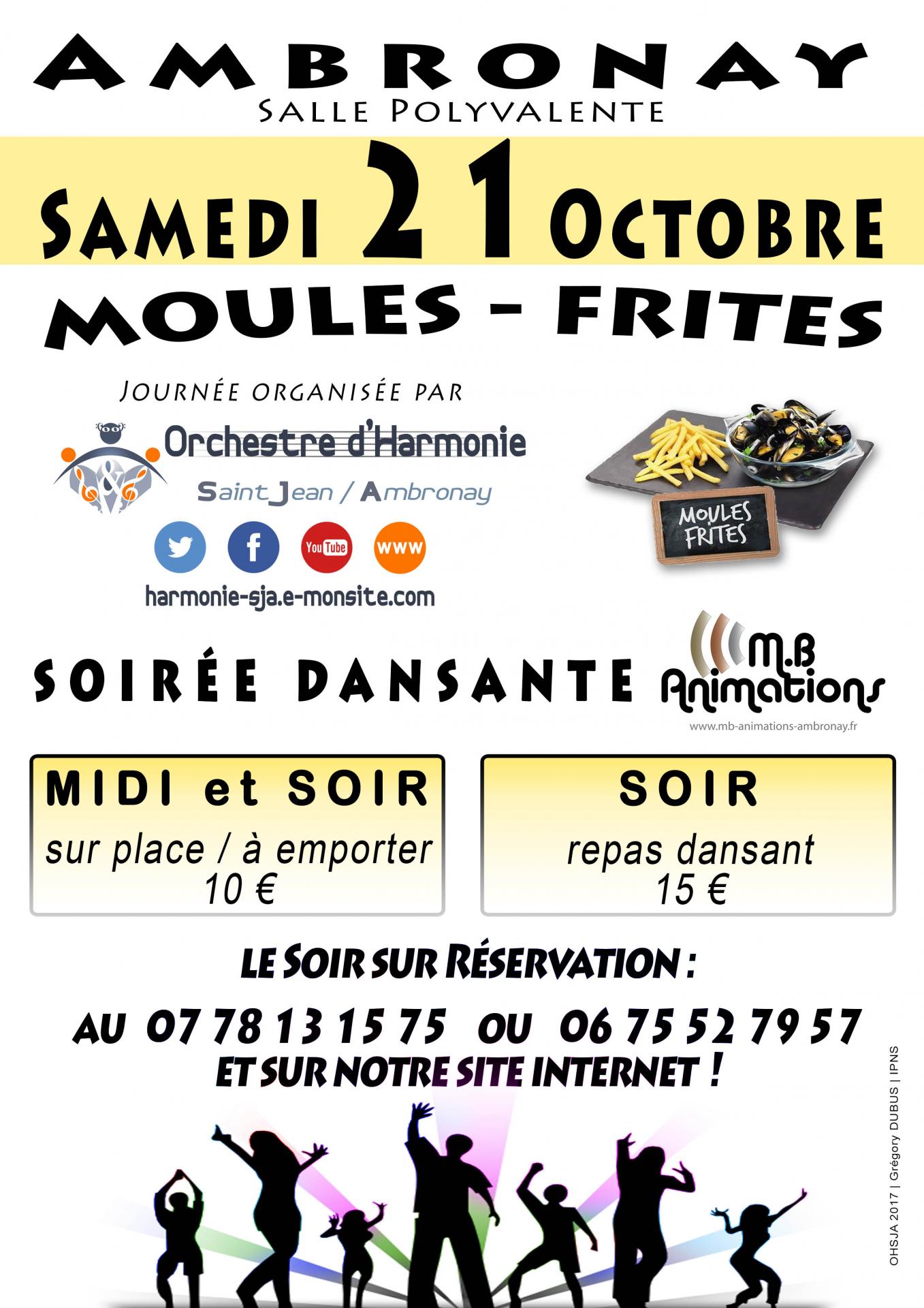 Affiche moules frites ohsja 21 octobre 2017