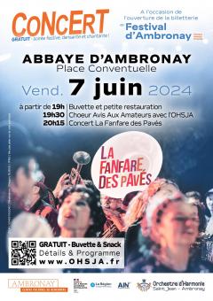 Affiche soiree musicale festive 7 juin 2024 ohsja ccr ambronay v240515h2042