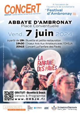 Affiche soiree musicale festive 7 juin 2024 ohsja ccr ambronay v240515h2042
