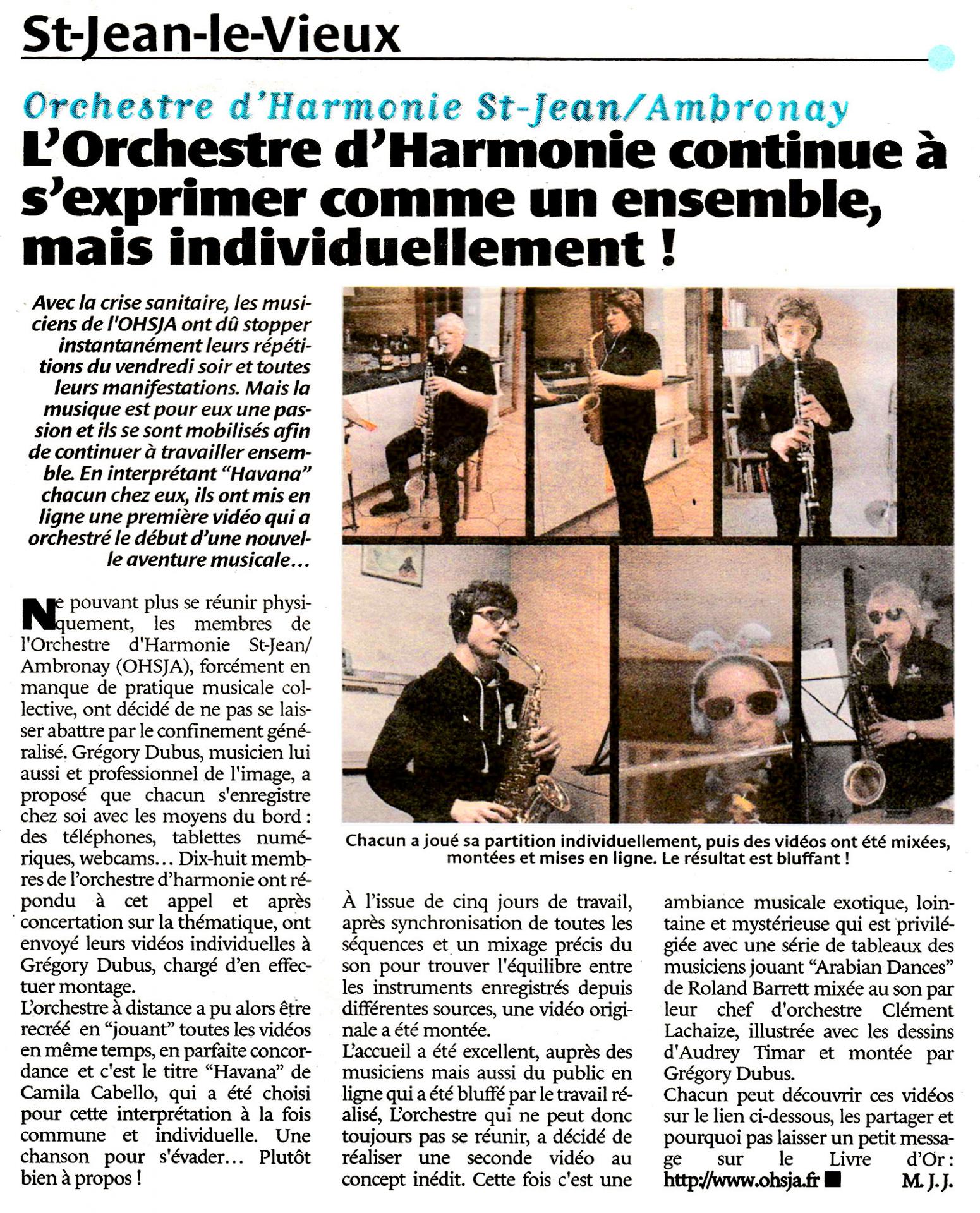 Article bugey cotiere ohsja confine 21 mai 2020