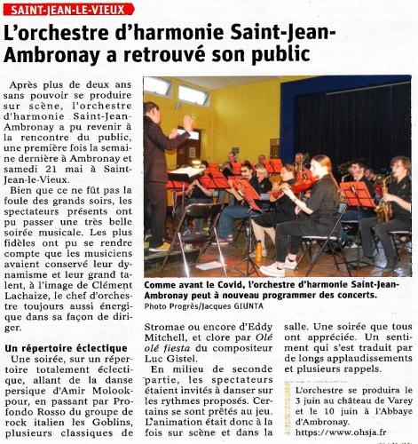 Article du progres ohsja mai 2022