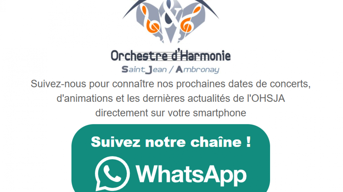 Suivez l'OHSJA sur sa chaîne WhatsApp