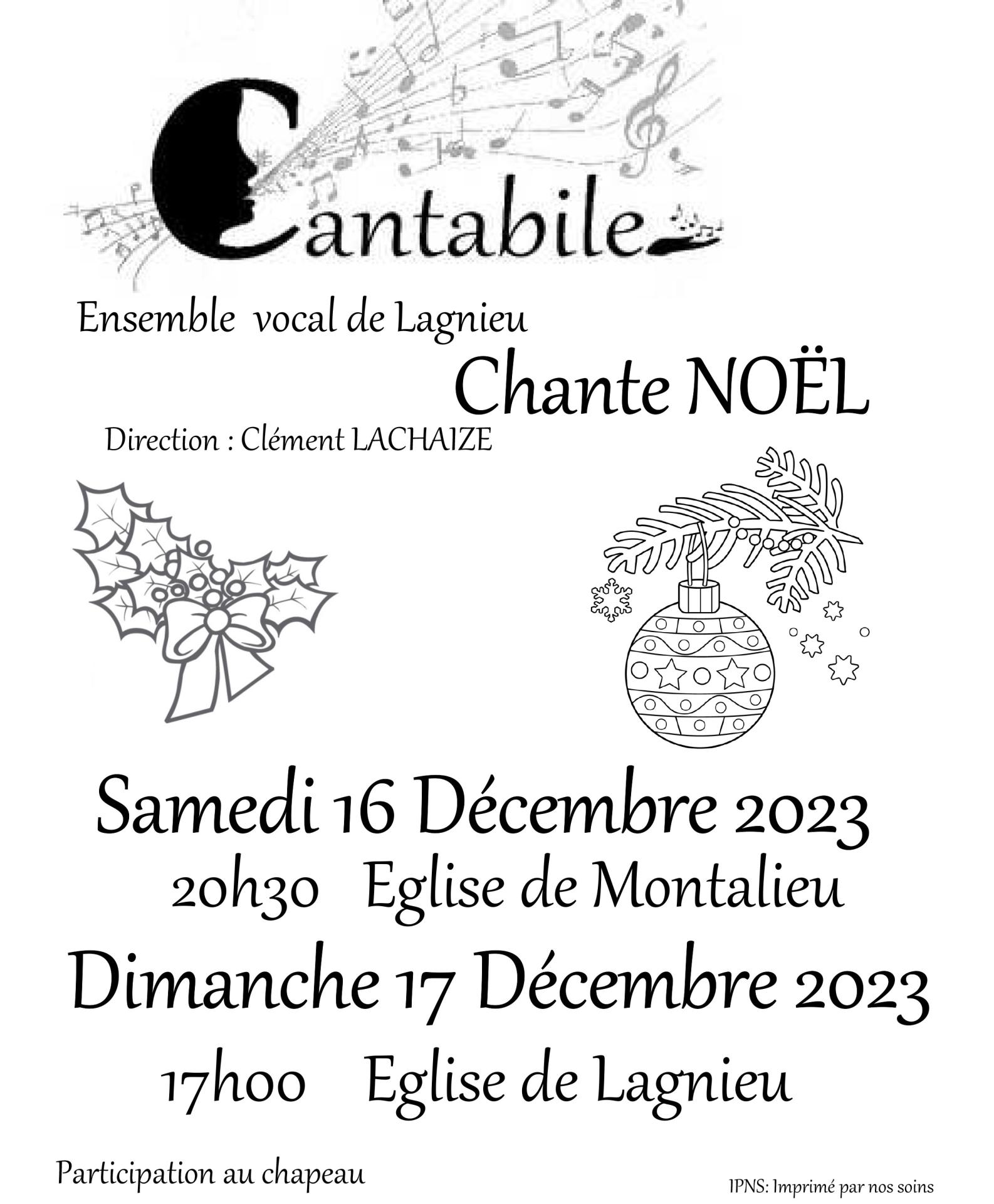 Flyer concert cantabile noel 2023 11204 