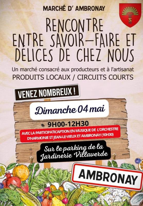 Marché d'Ambronay animé par l'OHSJA 4 mai 2025