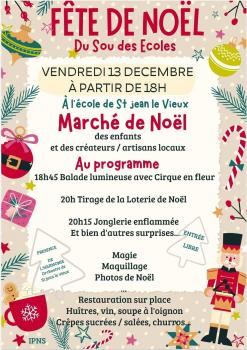 Noel du sou des ecoles de saint jean le vieux vendredi 13 decembre 2024 avec l ohsja