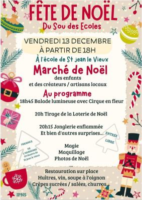 Noel du sou des ecoles de saint jean le vieux vendredi 13 decembre 2024 avec l ohsja