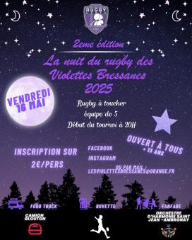 Nuit du rugby 16 mai 2025 stade de la chagne bourg en bresse violettes bressanes et ohsja