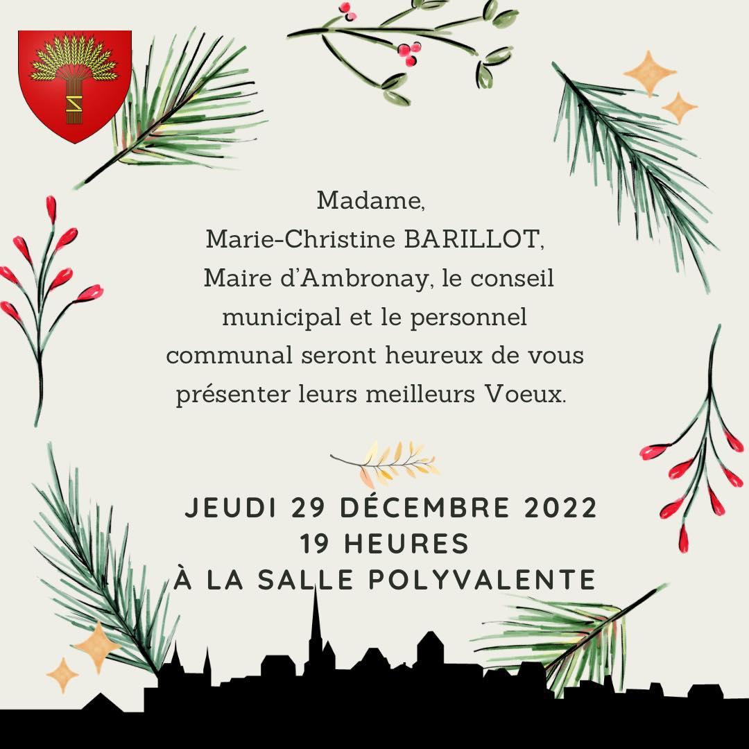 Voeux mairie ambronay 29 dec 2022